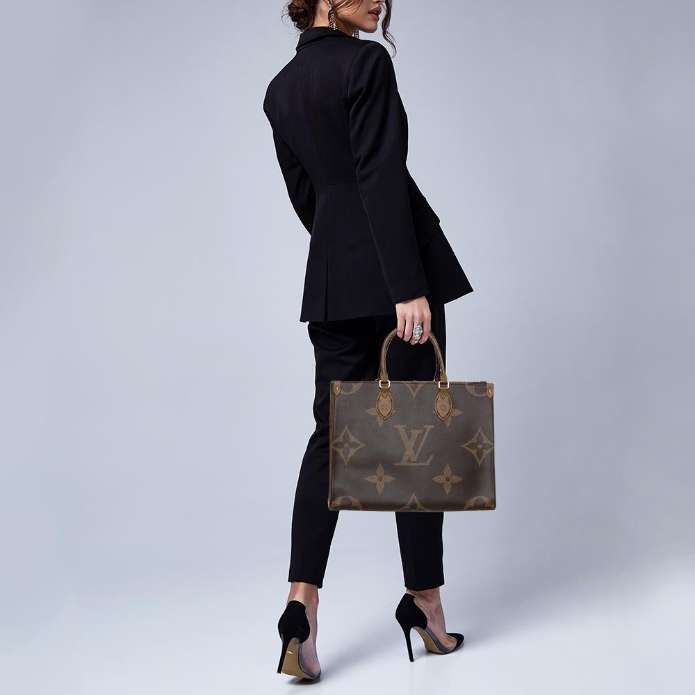 Black Louis Vuitton Reverse Monogram Canvas Giant Onthego MM Bag