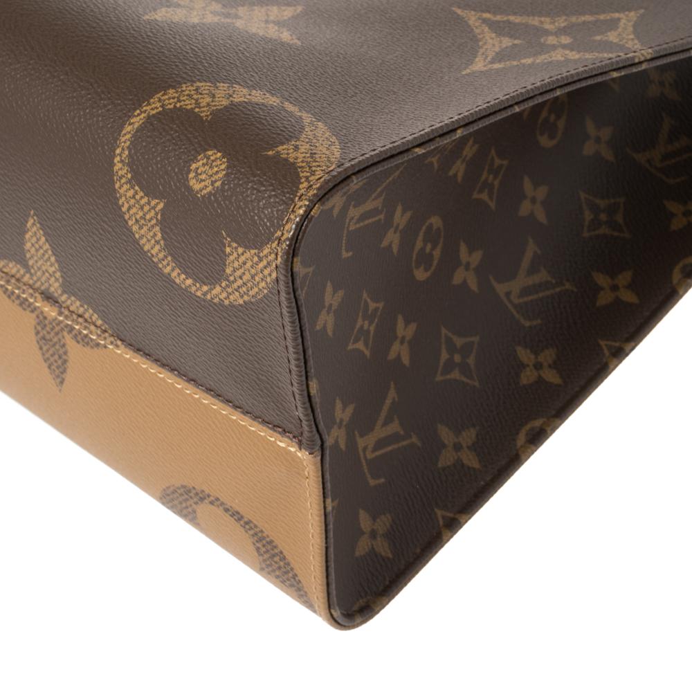 Brown Louis Vuitton Reverse Monogram Canvas Giant Onthego MM Bag