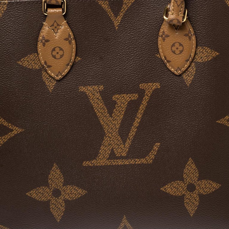 Monogram Reverse Louis Vuitton Reverse Monogram Canvas Giant Onthego MM Bag at 1stDibs