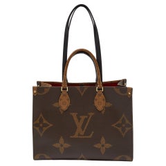 LOUIS VUITTON M46016 On the Go MM Creme Monogram Amplant Brodley Tote Bag