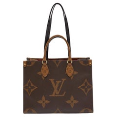 LOUIS VUITTON M46016 On the Go MM Creme Monogram Amplant Brodley Tote Bag