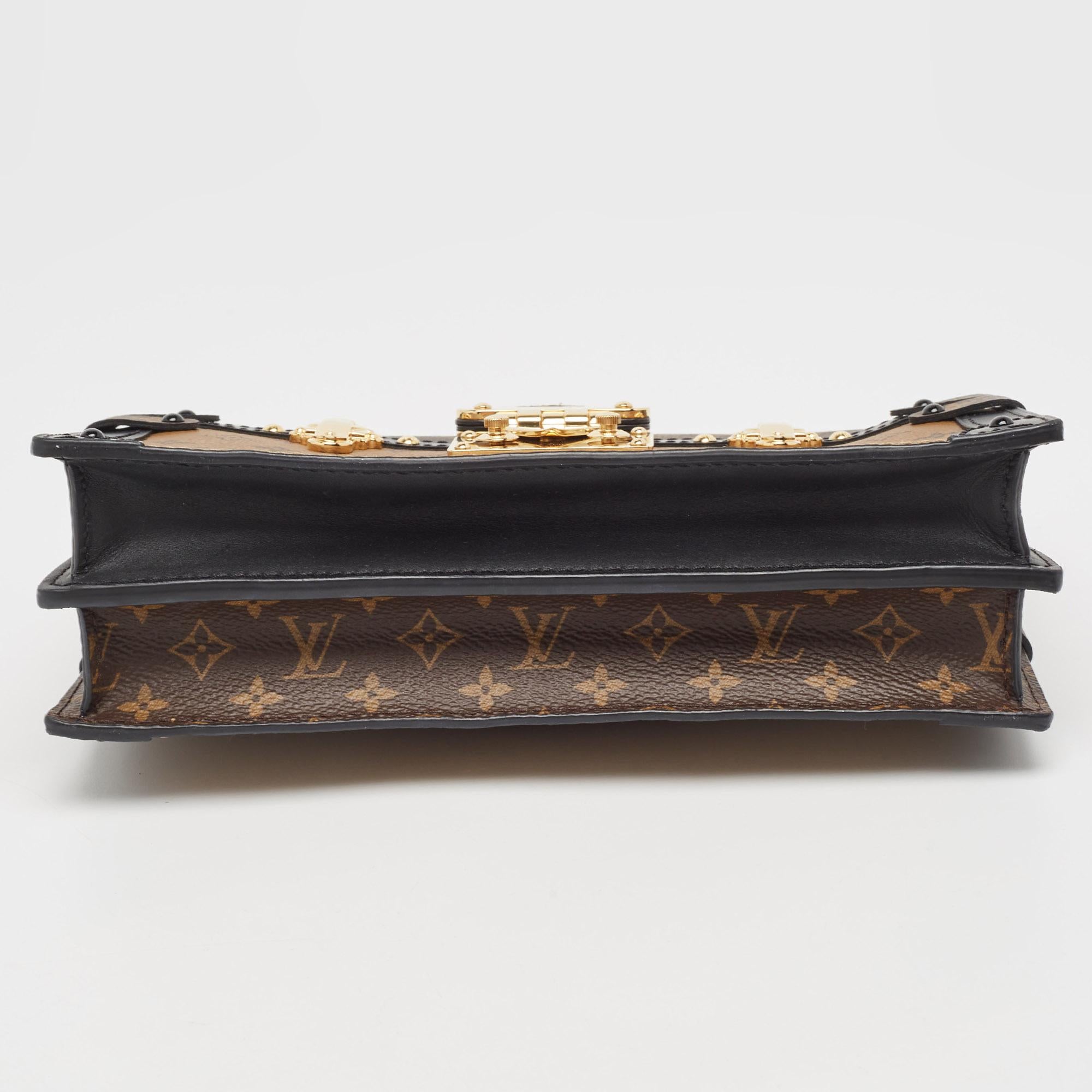 Louis Vuitton Reverse Monogram Canvas Trunk Clutch Bag For Sale 7