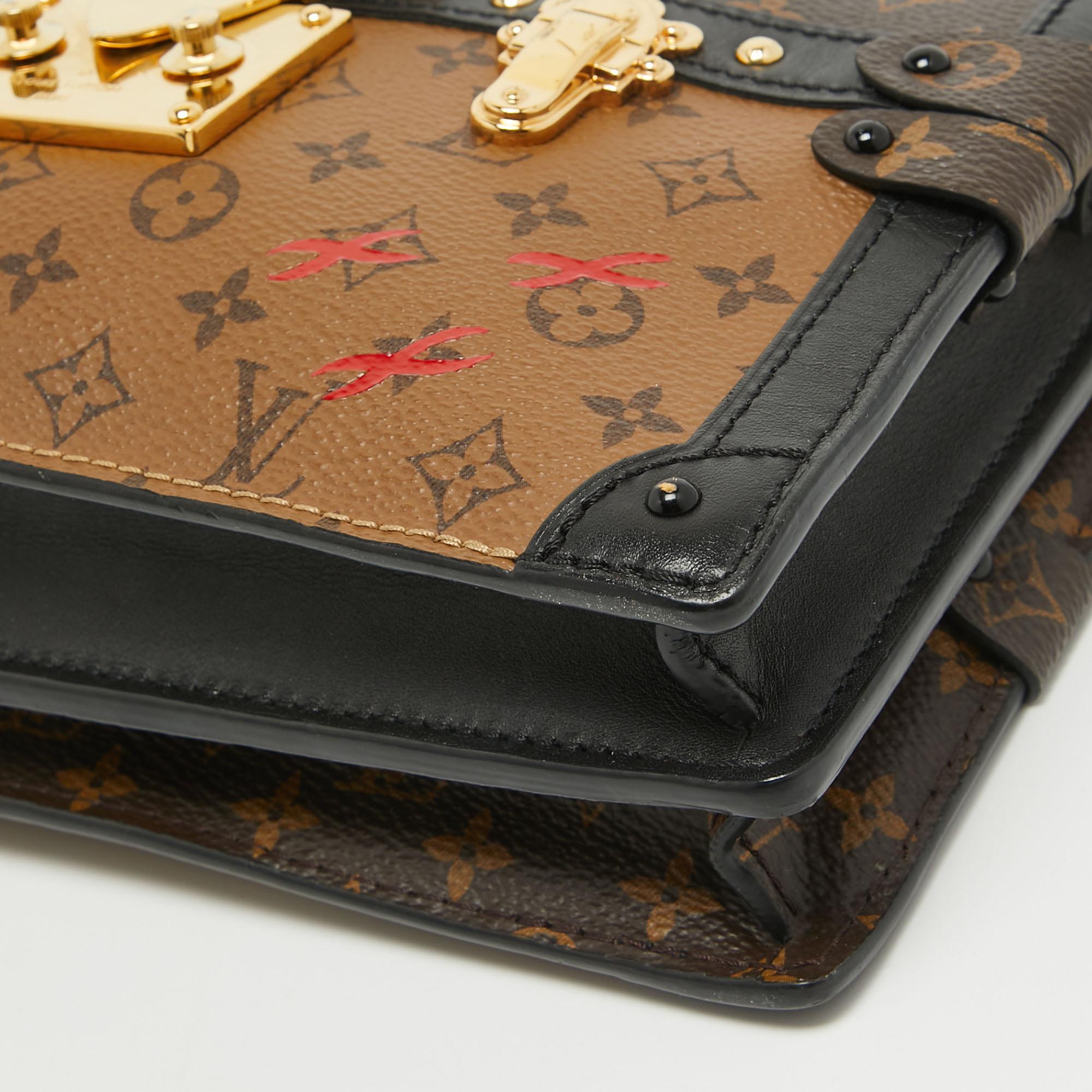 Louis Vuitton Reverse Monogram Canvas Trunk Clutch Bag For Sale 3