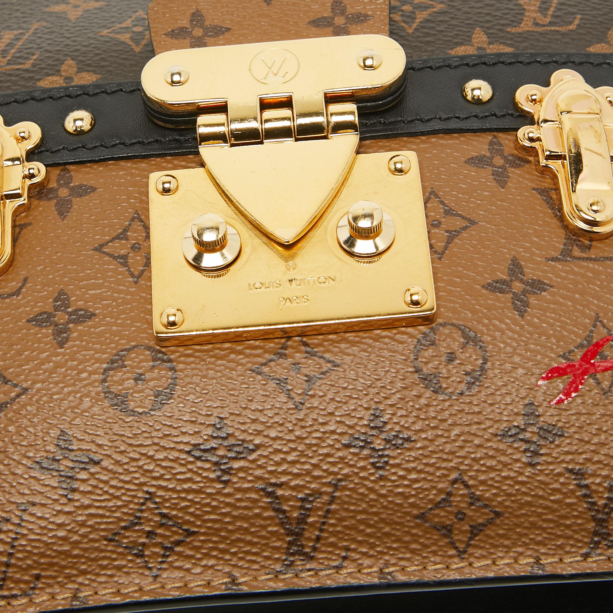 Louis Vuitton Trunk-Clutch aus Segeltuch mit umgekehrtem Monogramm im Angebot 4
