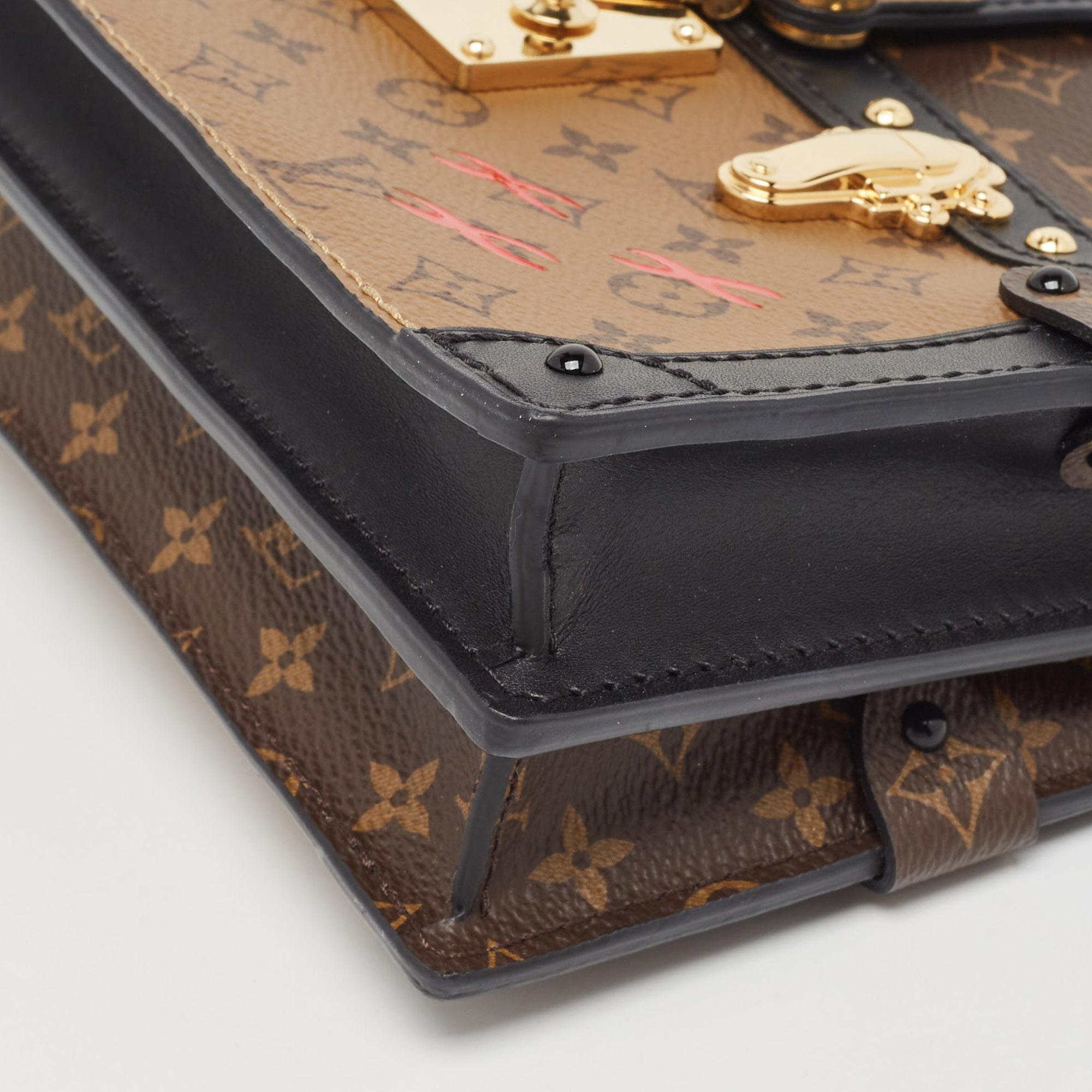 Louis Vuitton Reverse Monogram Canvas Trunk Clutch Bag For Sale 4