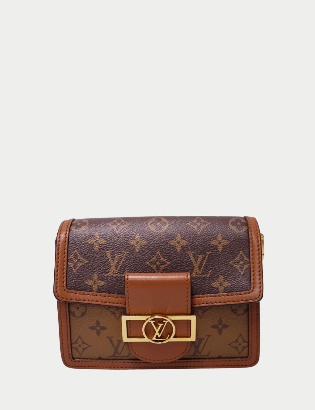 Louis Vuitton Reverse Monogram Dauphine Mini bag (Braun) im Angebot