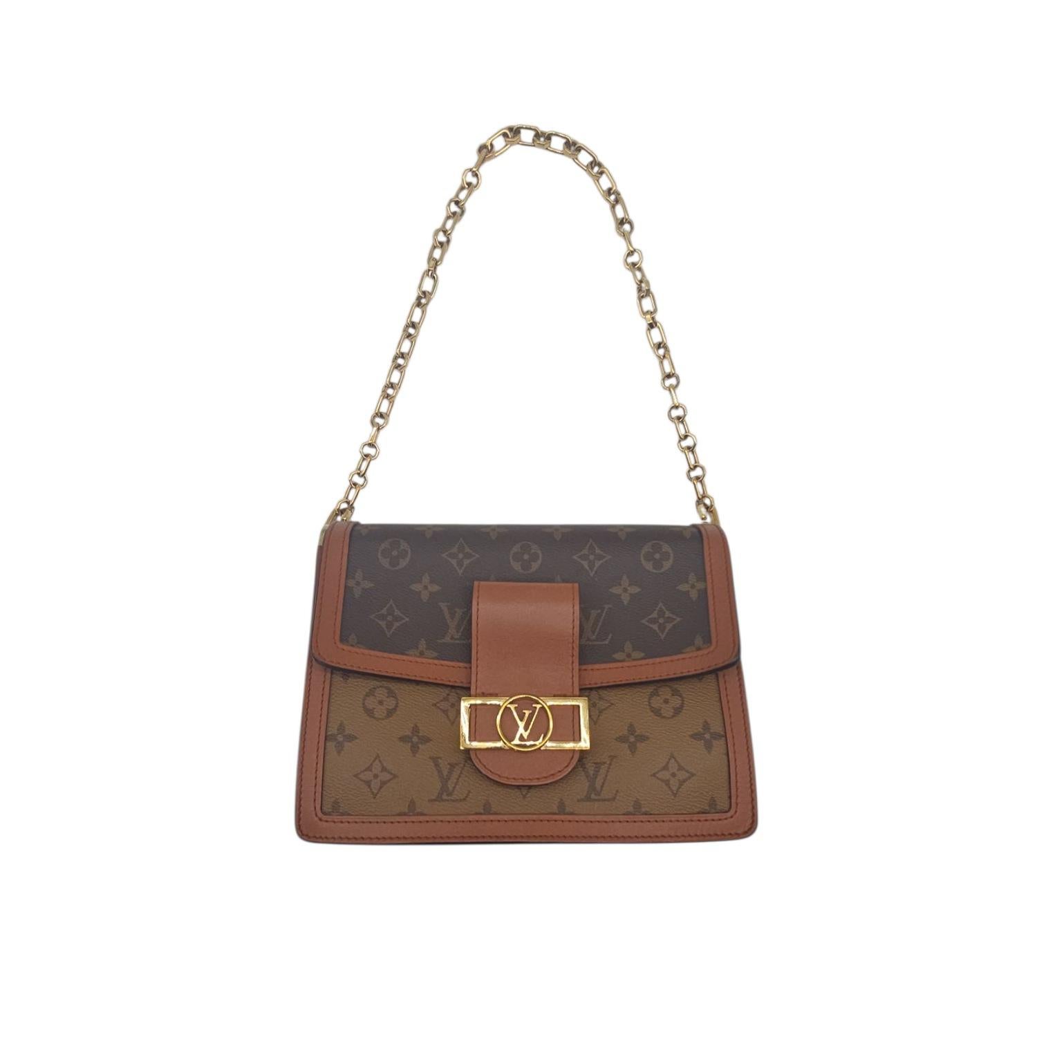 Gray Louis Vuitton Reverse Monogram Dauphine MM For Sale