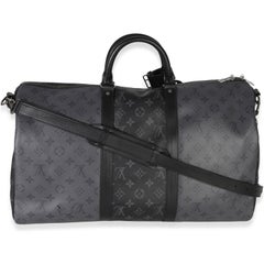 Louis Vuitton Reverse Monogram Eclipse Canvas Keepall Bandouliere 50