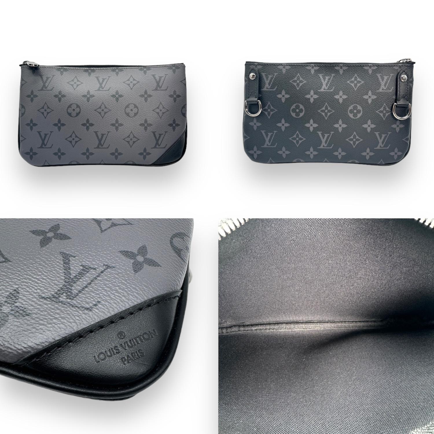 Louis Vuitton Reverse Monogram Eclipse Trio Messenger Bag For Sale 1