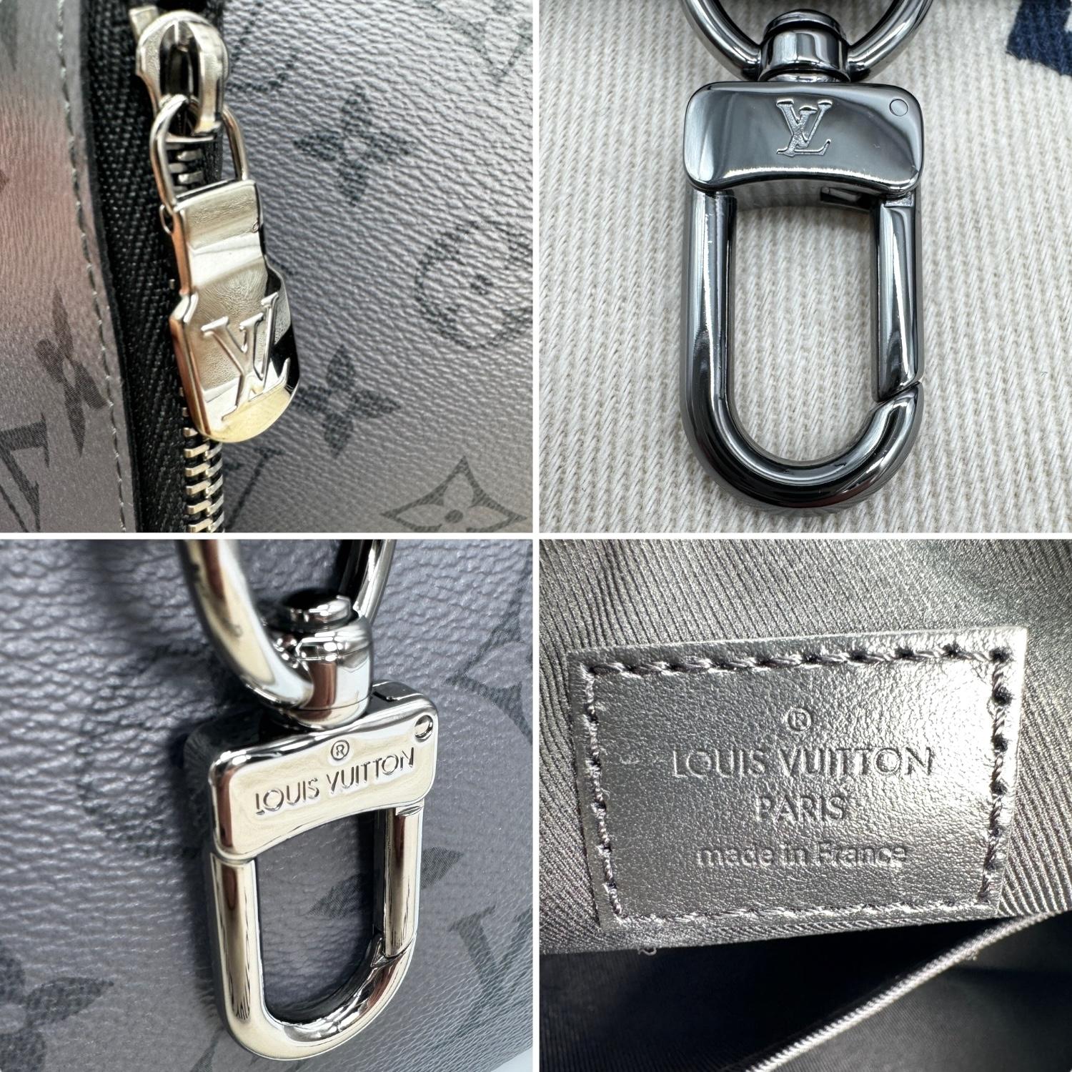 Louis Vuitton Reverse Monogram Eclipse Trio Messenger Bag For Sale 4