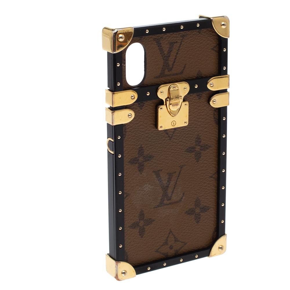 louis vuitton reverse monogram eye trunk iphone x case