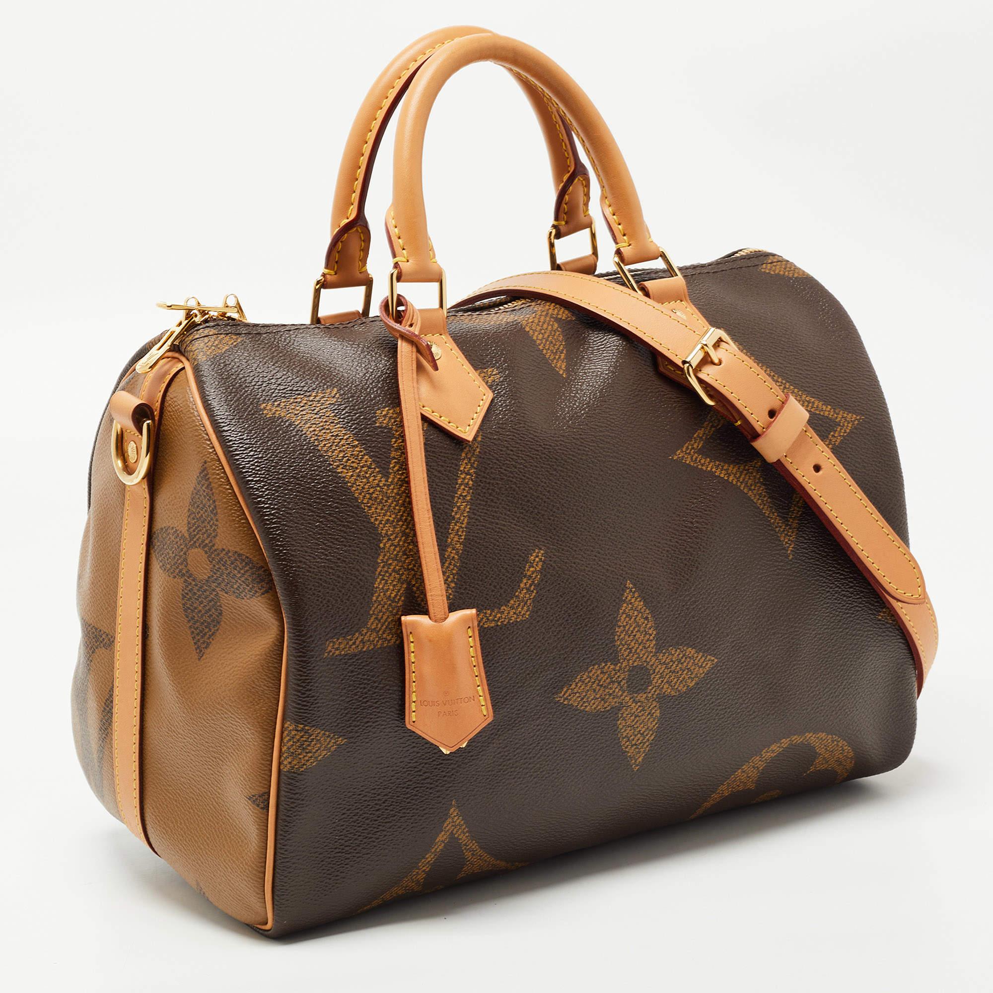 Women's Louis Vuitton Reverse Monogram Giant Canvas Speedy Bandouliere 30 Bag