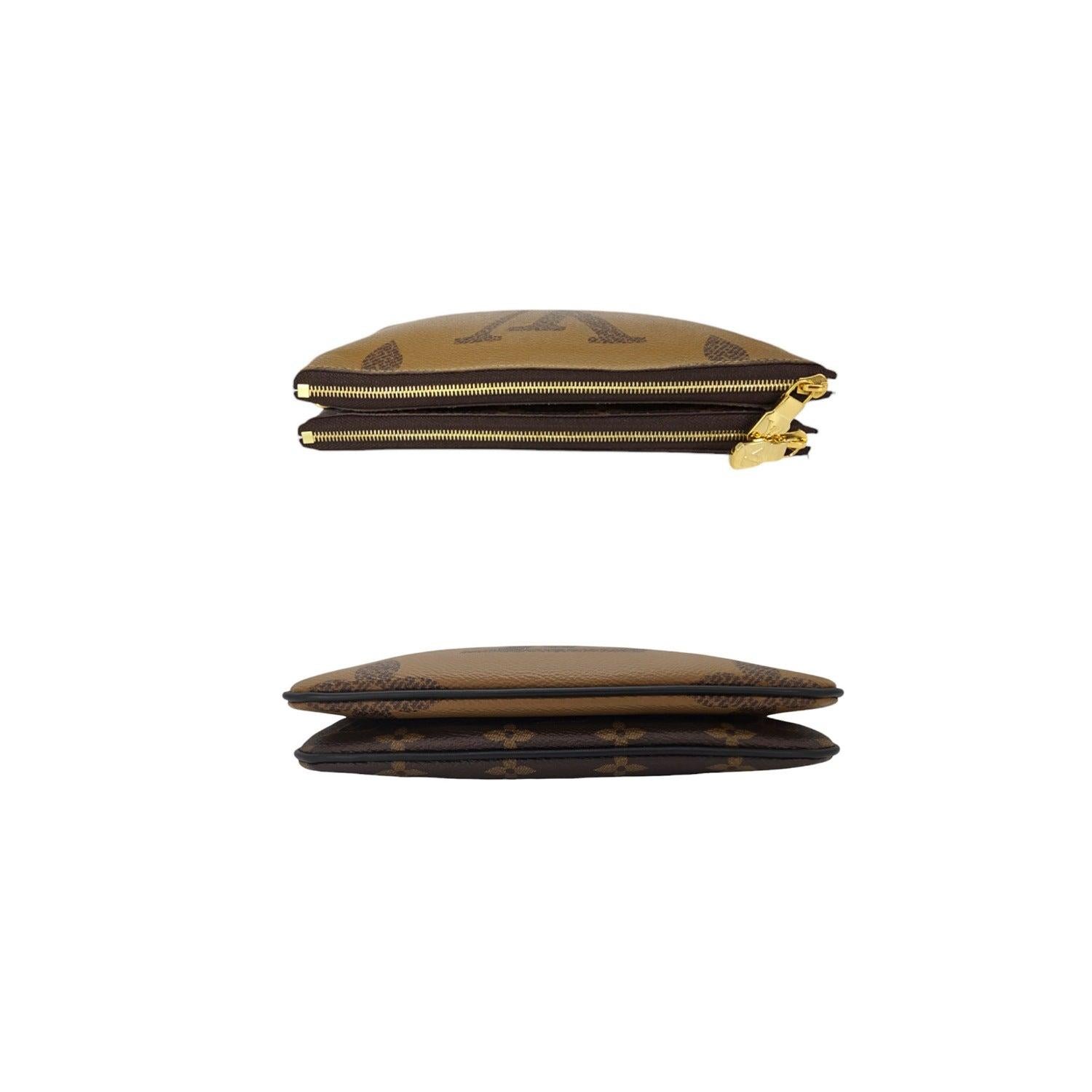 Women's Louis Vuitton Reverse Monogram Giant Double Zip Pochette