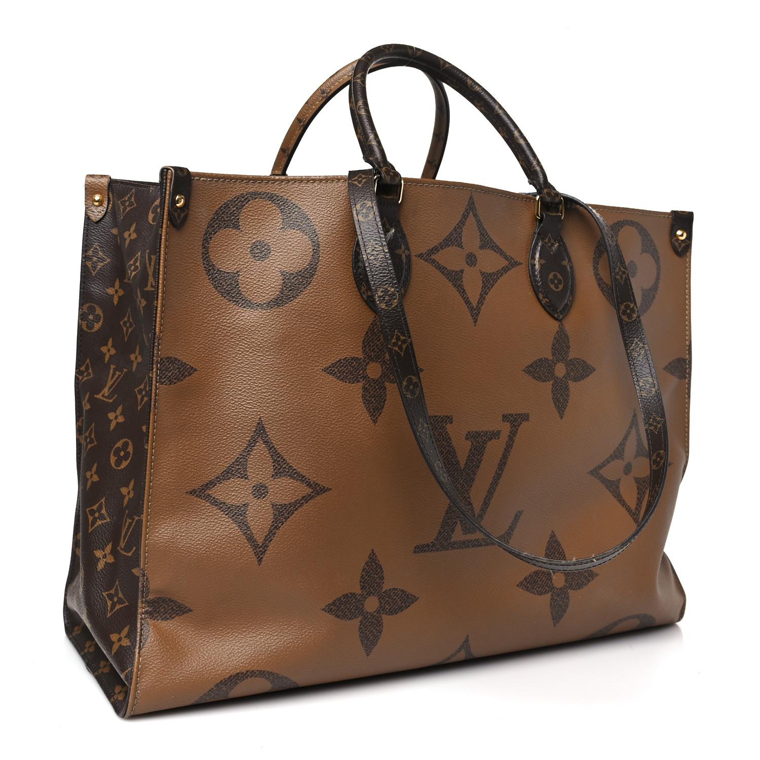Black Louis Vuitton Reverse Monogram Giant Onthego GM Tote Bag For Sale