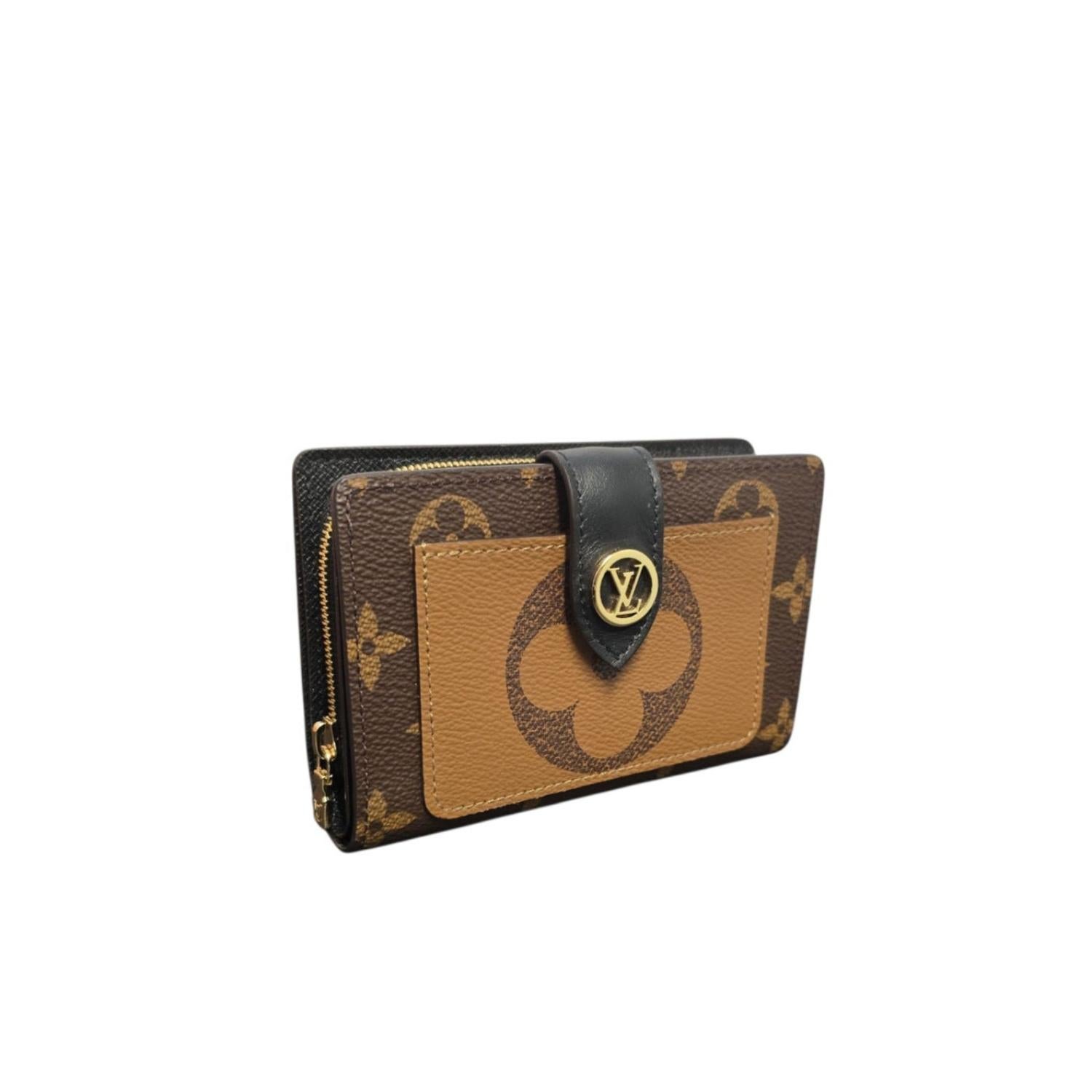 Brown Louis Vuitton Reverse Monogram Juliette Wallet For Sale