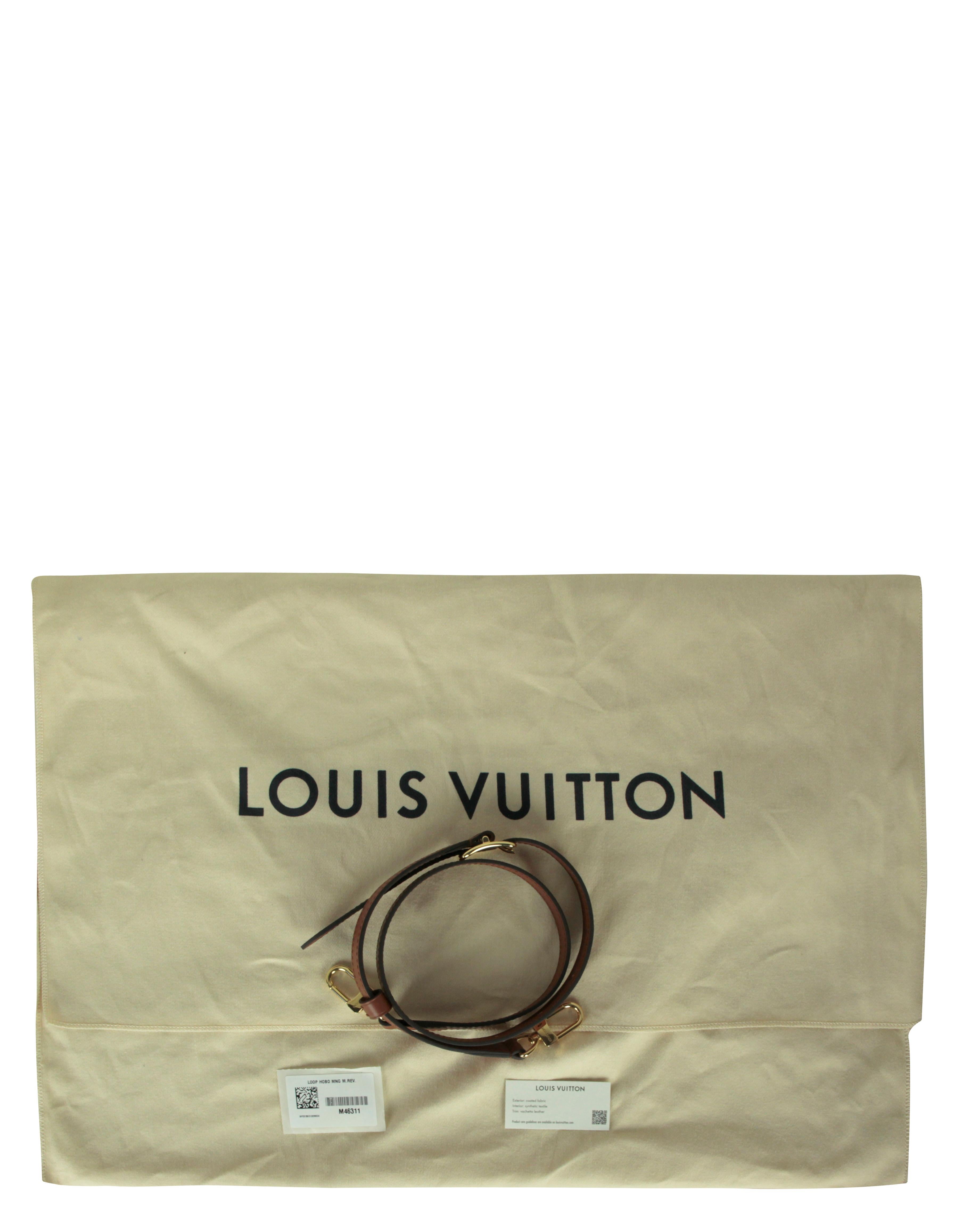 Louis Vuitton Reverse Monogram Loop Hobo Bag w/ Strap For Sale 4