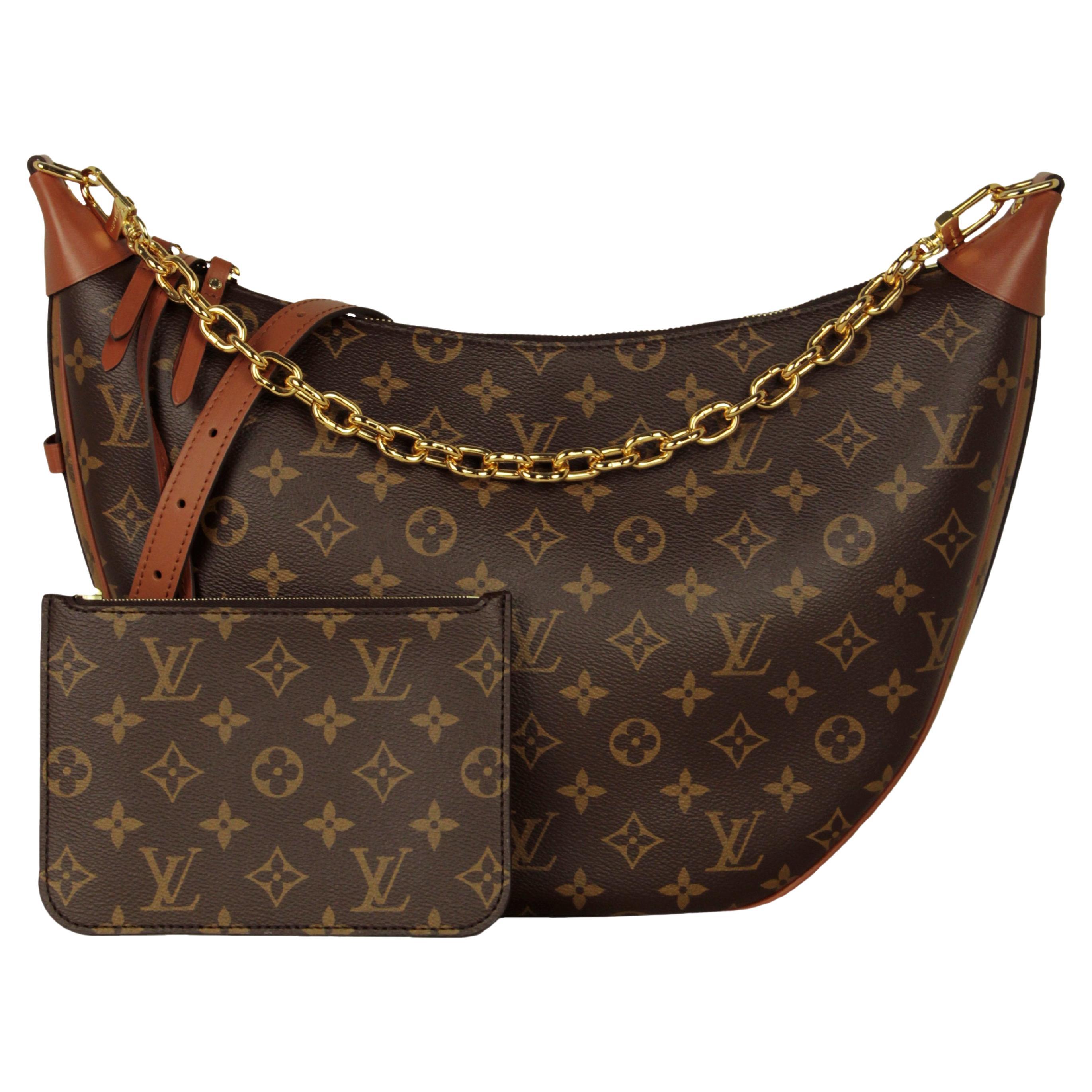 Louis Vuitton Reverse Monogram Loop Hobo Bag w/ Strap For Sale