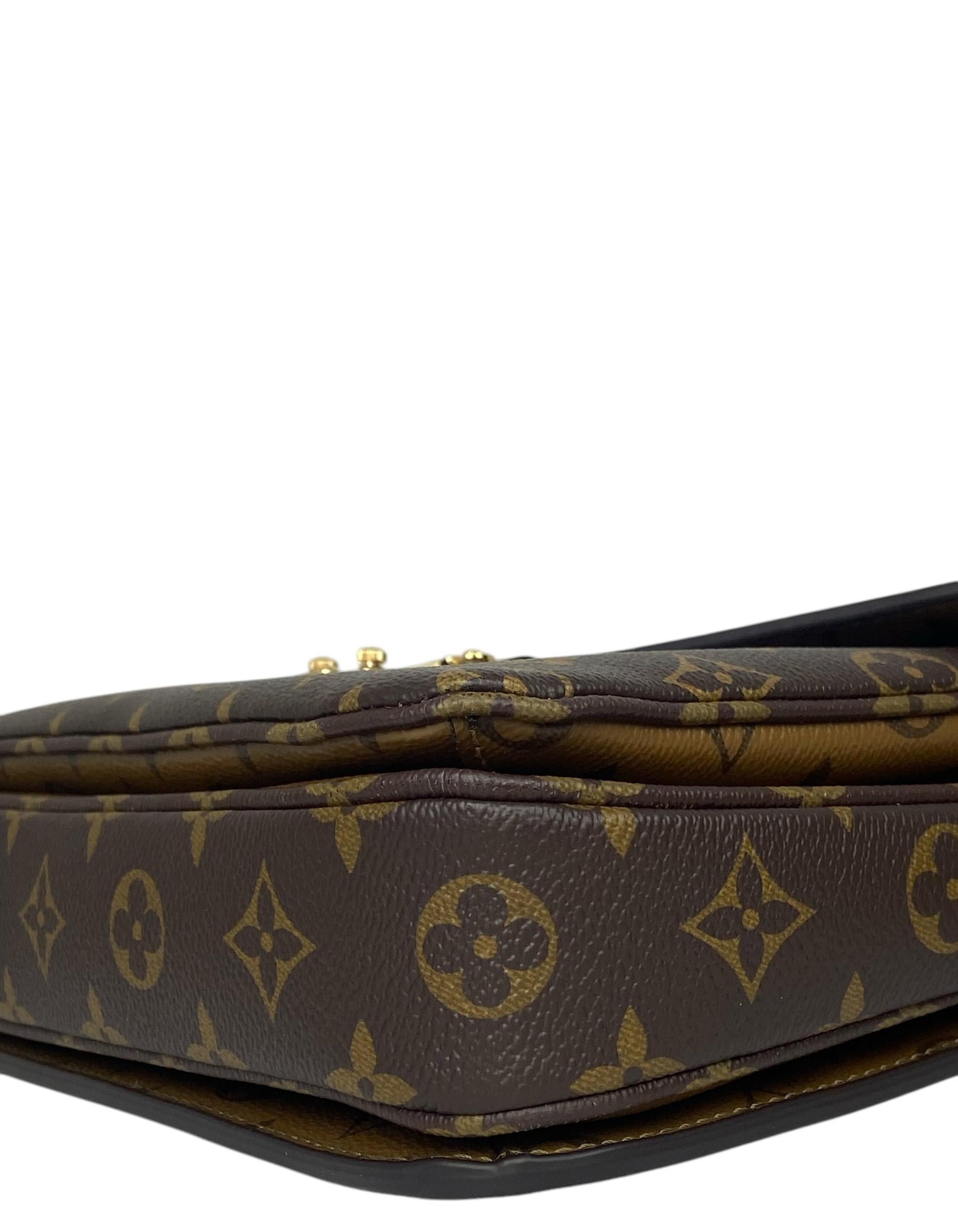 Louis Vuitton Reverse Monogram Pochette Metis Messenger Crossbody Bag In Excellent Condition In New York, NY