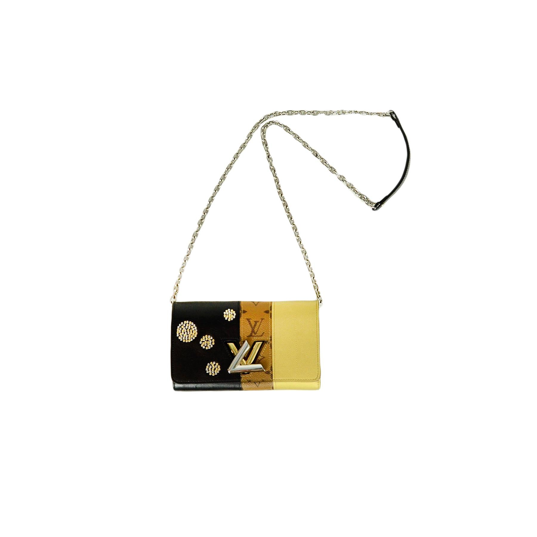 Louis Vuitton Twist Handbag Limited Edition Studded Reverse Monogram Canv  at 1stDibs
