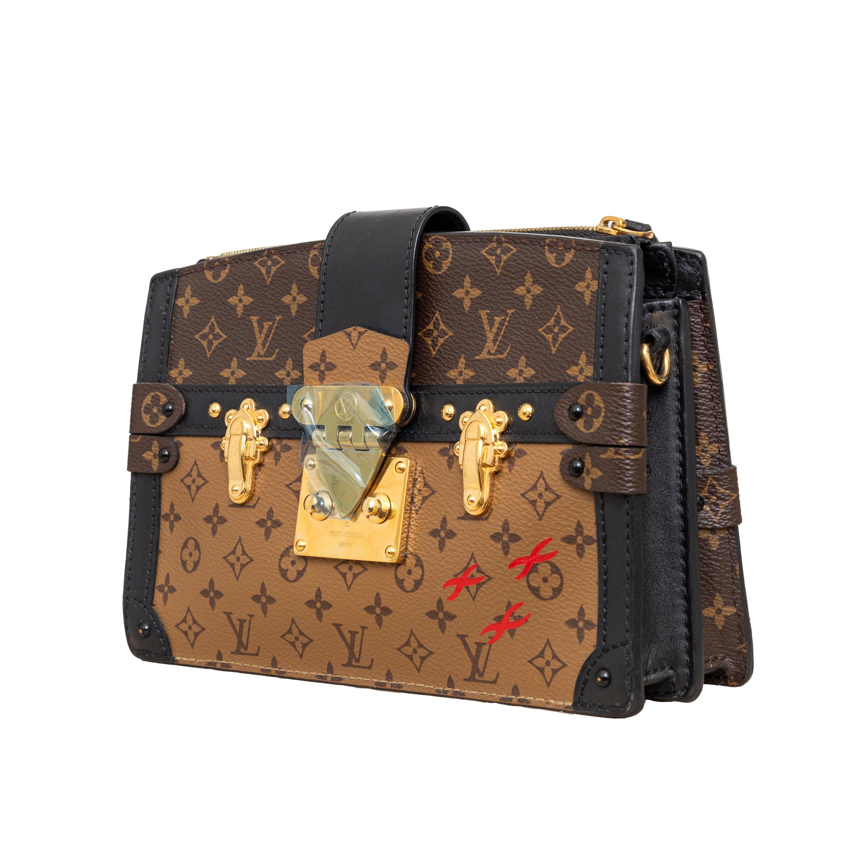 Marrone Pochette Louis Vuitton Reverse Monogram Trunk - anni '10 in vendita