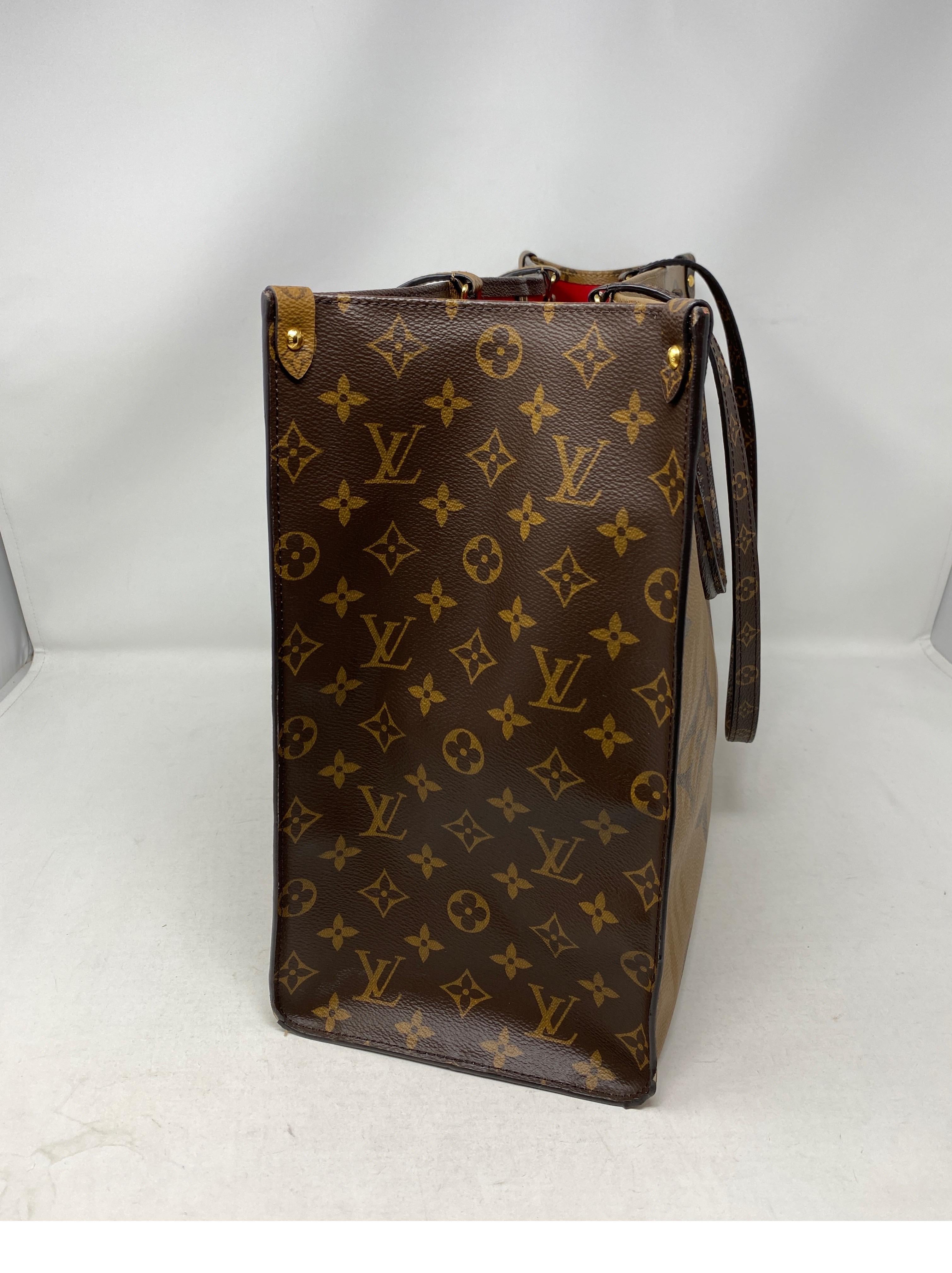 Louis Vuitton Reverse On The Go Bag. Rare and limited collection. MM size. Good condition. Hard to find bag. Limited and rare. Guaranteed authentic. 