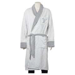 Louis Vuitton Reversible Cotton Bathrobe Gray x White