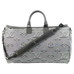 Louis Vuitton Reversible Keepall Bandoulière 50 Monogram Textile Travel Bag