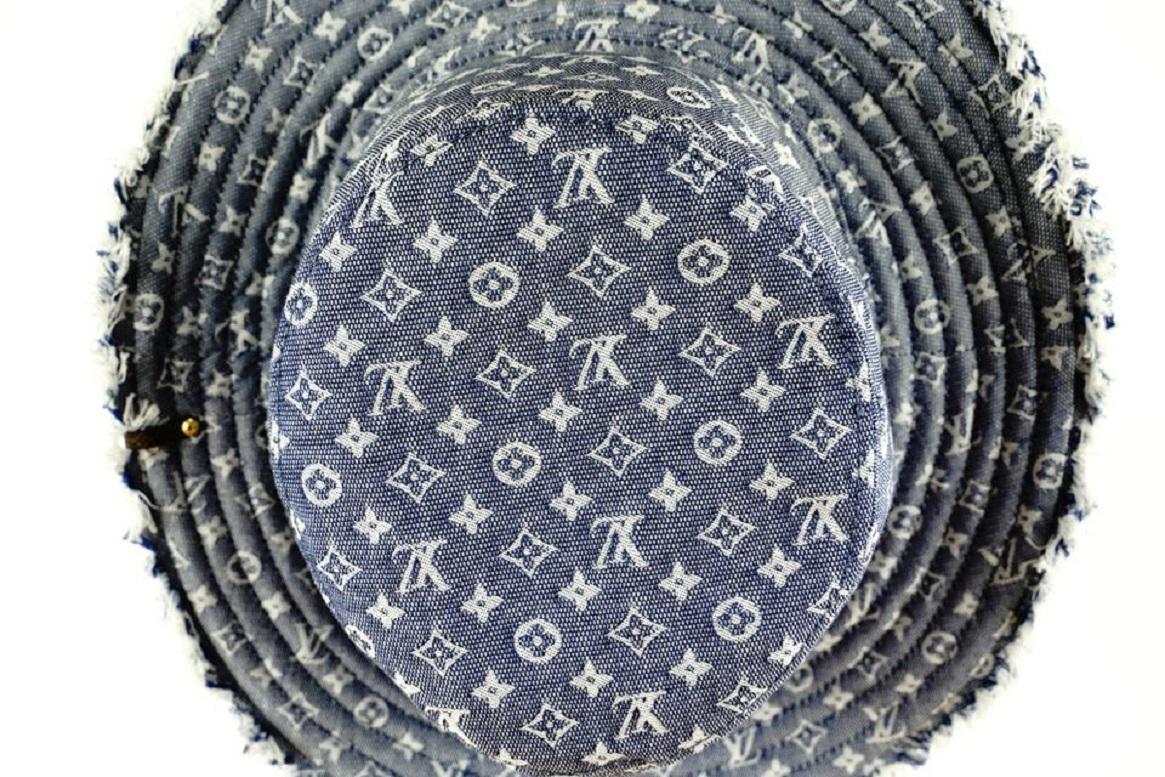 Louis Vuitton  Reversible Monogram Denim Bobbygram Bucket Hat Fisherman Cap For Sale 4