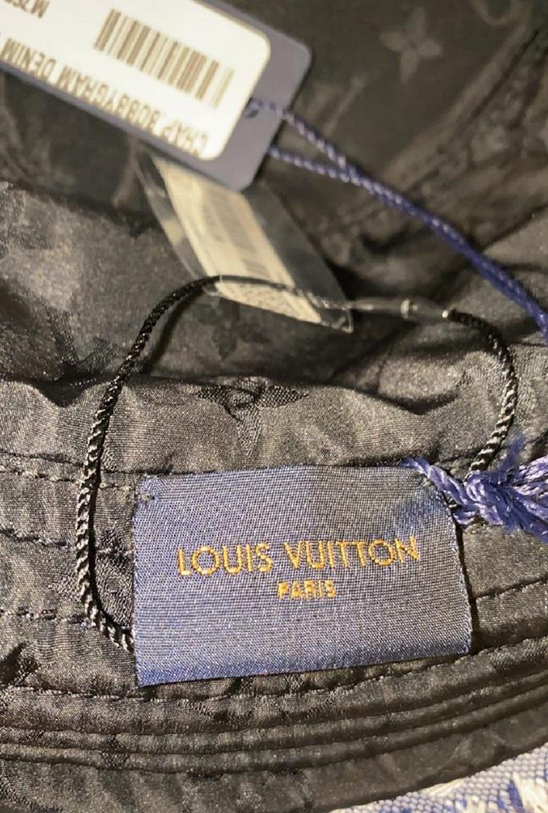 Gray Louis Vuitton  Reversible Monogram Denim Bobbygram Bucket Hat Fisherman Cap For Sale