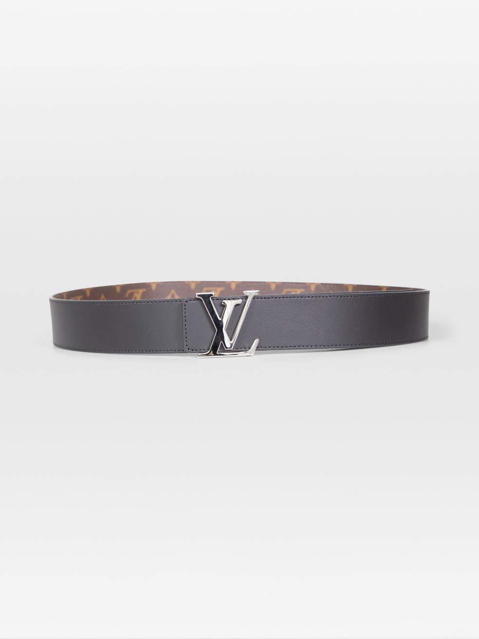 Women's Louis Vuitton Reversible Silver Initiales Belt