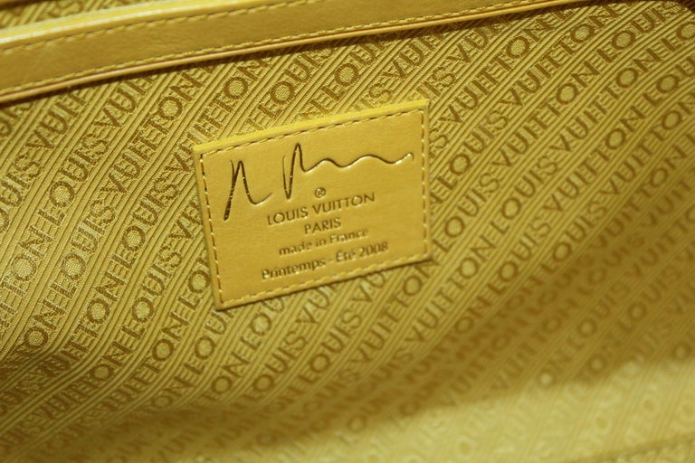 Louis Vuitton Richard Prince Jaune Denim Defile Weekend Bag