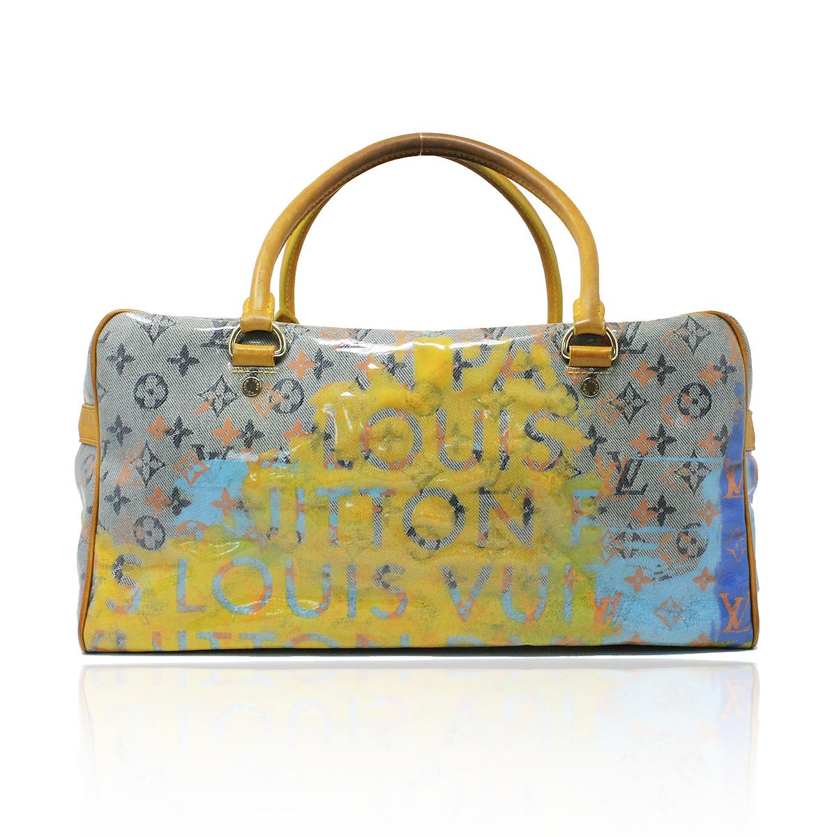 Women's Louis Vuitton Richard Prince Jaune Weekender Bag