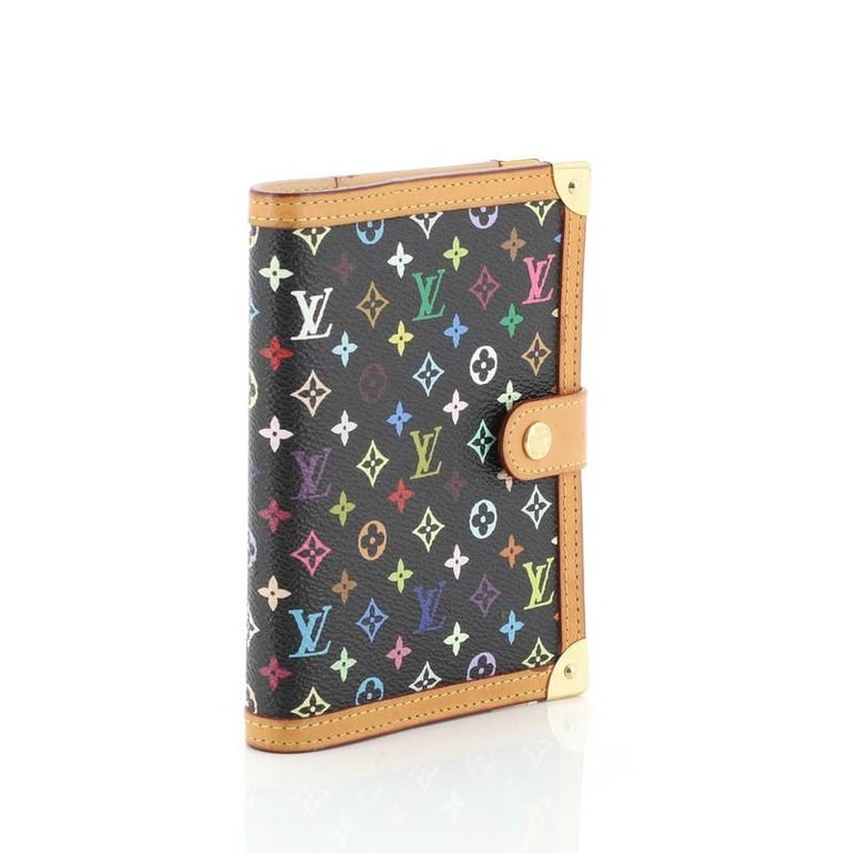 Louis Vuitton Black Monogram Multicolor Small Ring Agenda PM