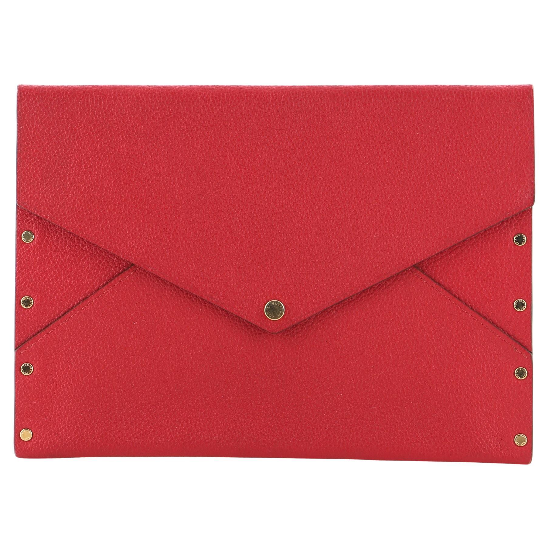 Louis Vuitton Rivets Envelope Clutch Leather