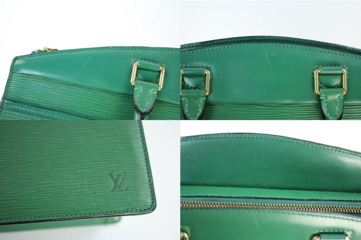 Louis Vuitton Riviera Epi 216059 Green Leather Satchel 6
