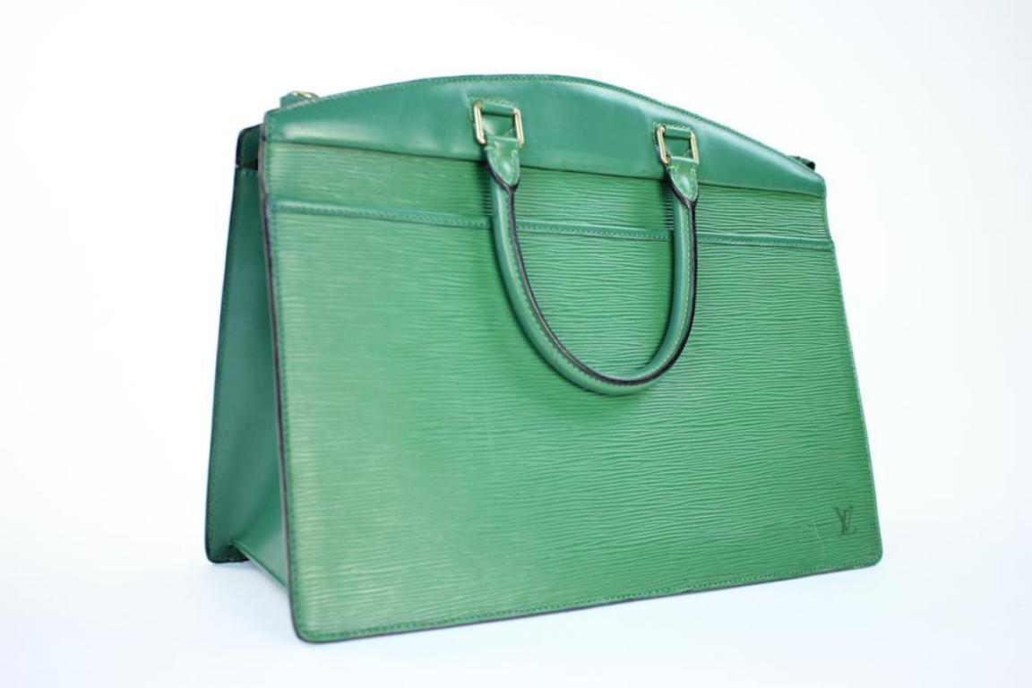 Louis Vuitton Riviera Epi 216059 Green Leather Satchel (Grün)