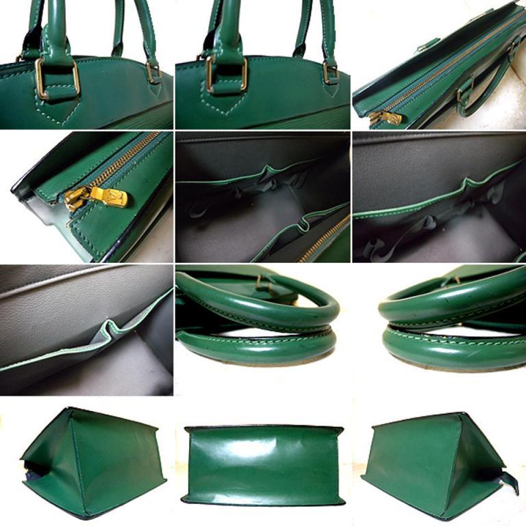 Louis Vuitton Riviera Epi 216059 Green Leather Satchel im Zustand „Gut“ in Forest Hills, NY
