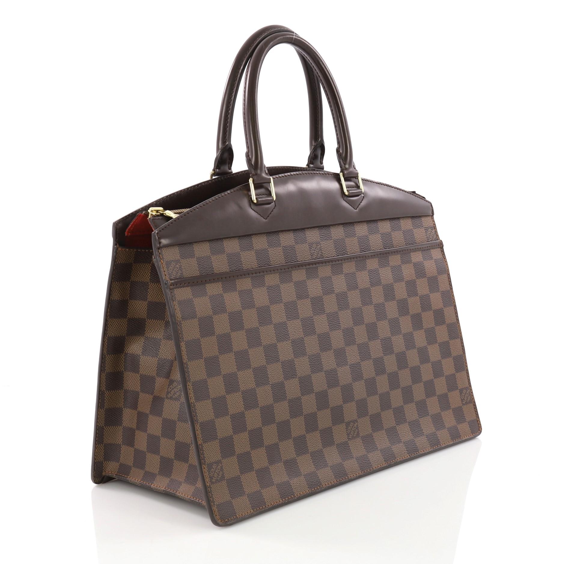 Black Louis Vuitton Riviera Handbag Damier