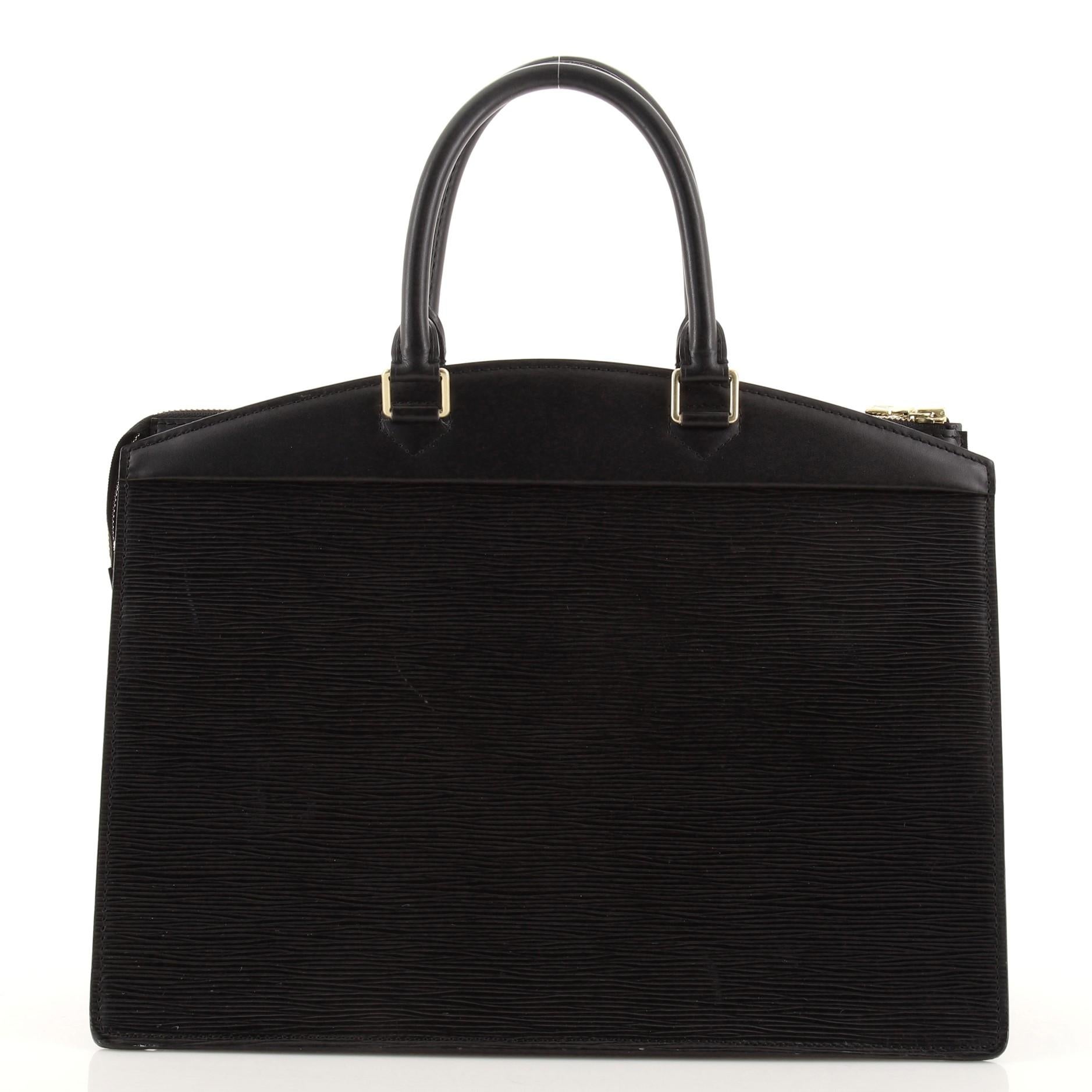 Black Louis Vuitton Riviera Handbag Epi Leather
