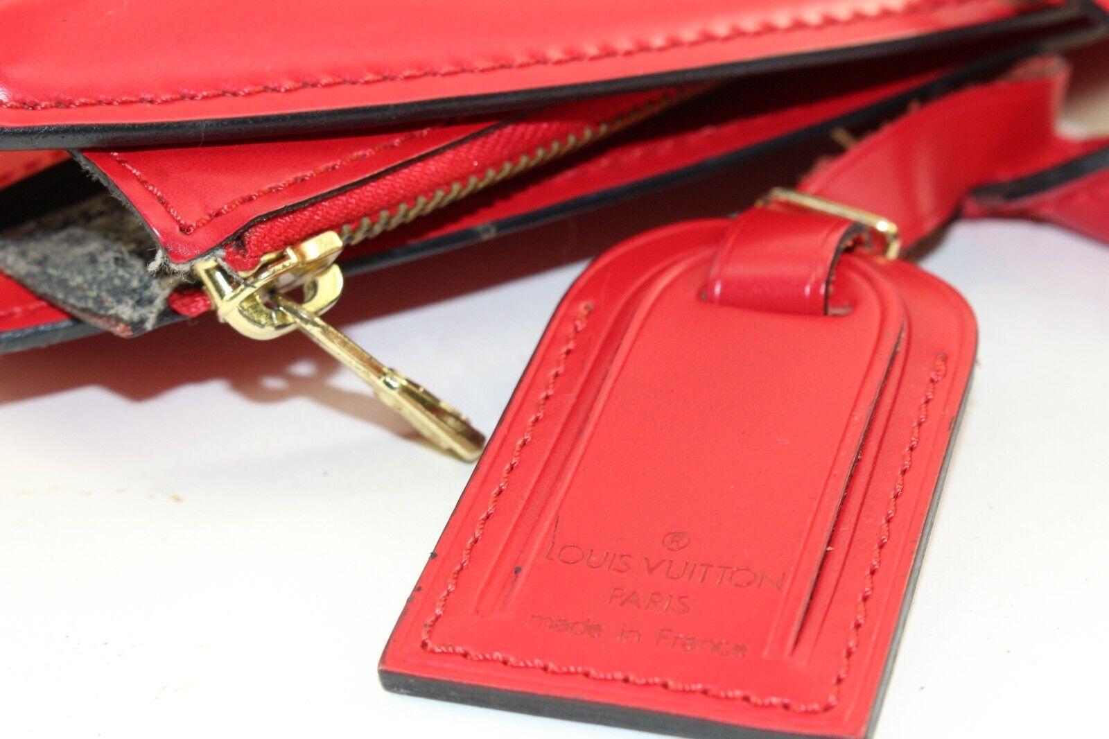 Louis Vuitton Riviera Top Handle Red Leather Monogram Epi 4LV1212K For Sale 9