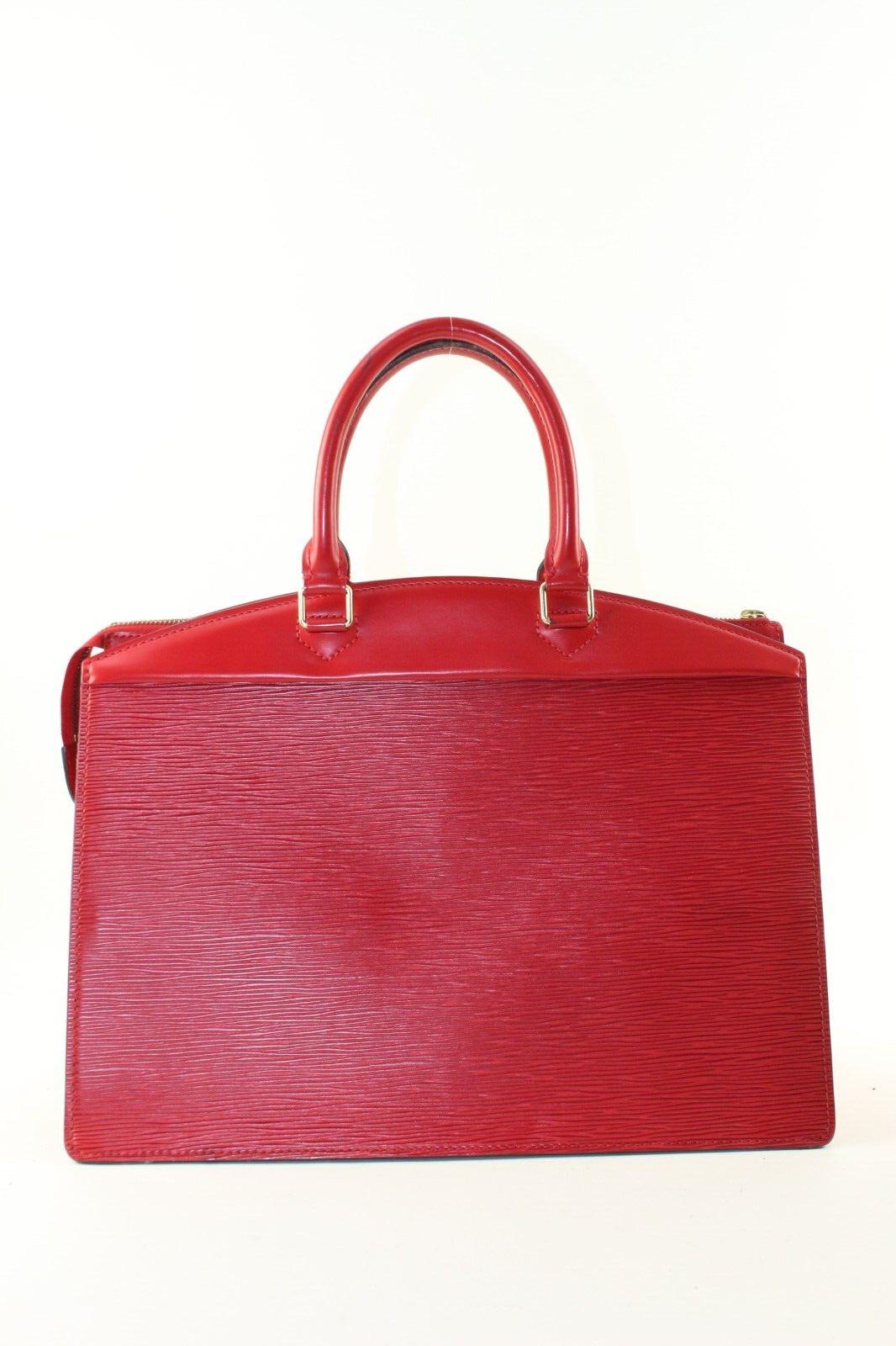 Women's Louis Vuitton Riviera Top Handle Red Leather Monogram Epi 4LV1212K For Sale