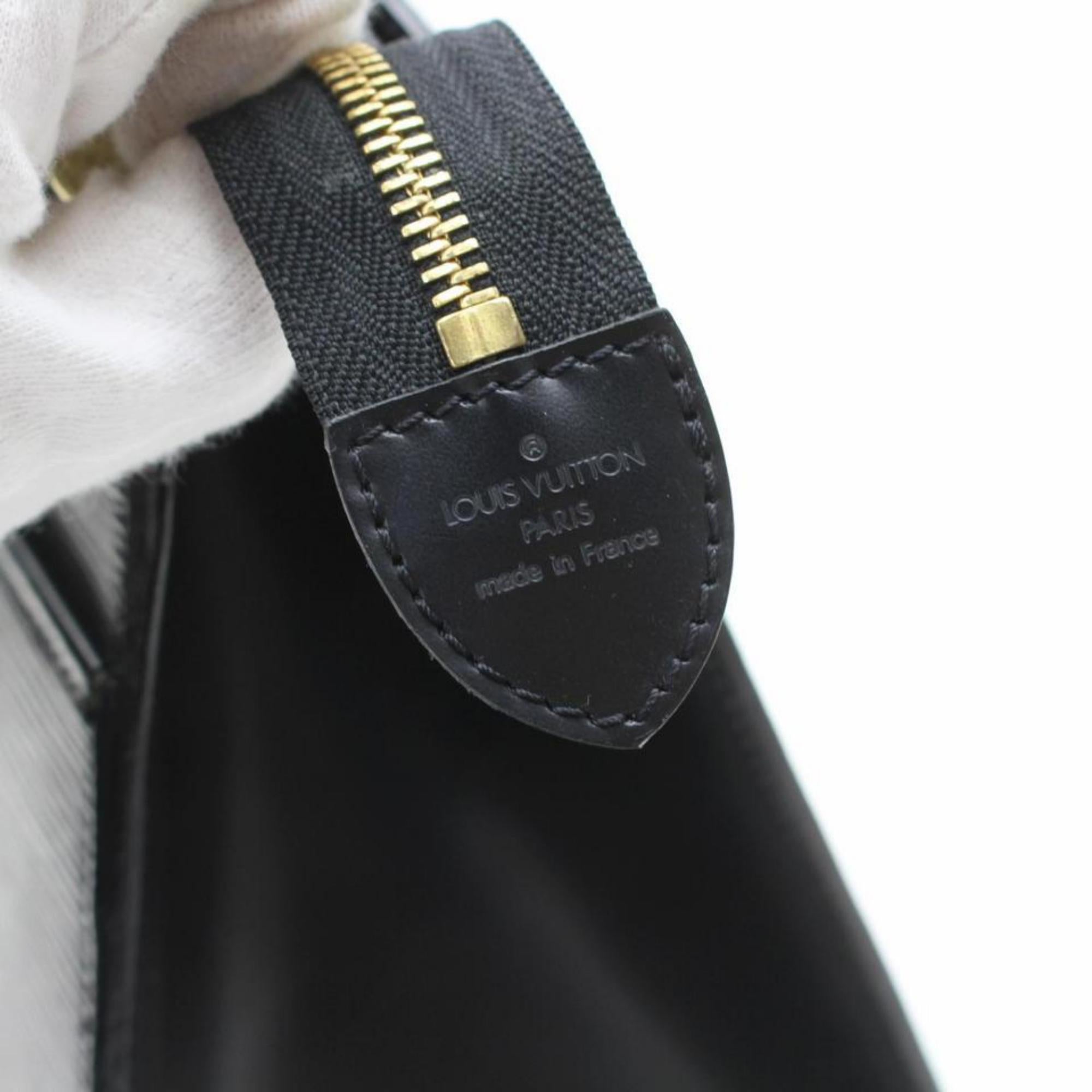Louis Vuitton Riviera Vanity Case 868557 Black Leather Satchel For Sale 6