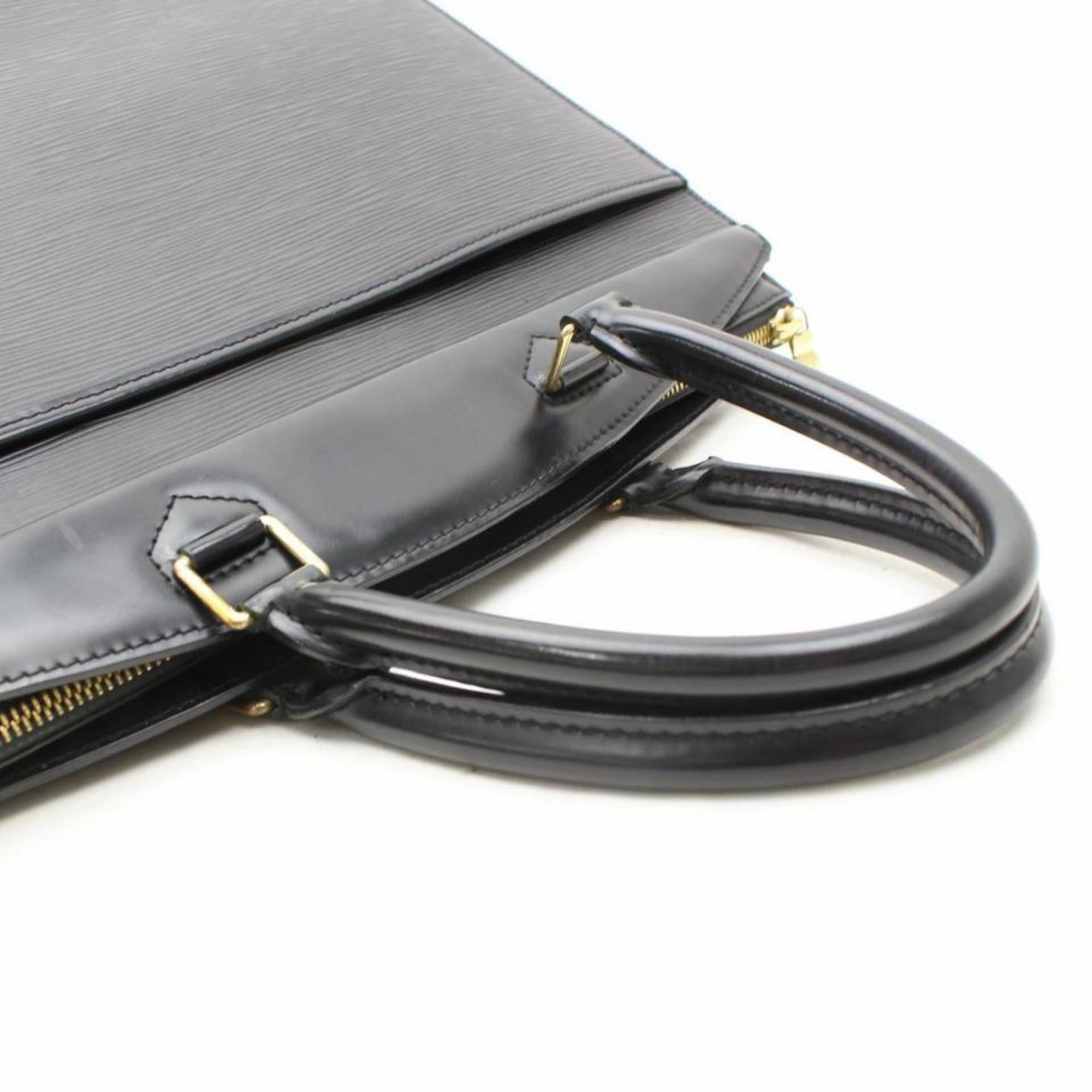 Louis Vuitton Riviera Vanity Case 868557 Black Leather Satchel For Sale 1
