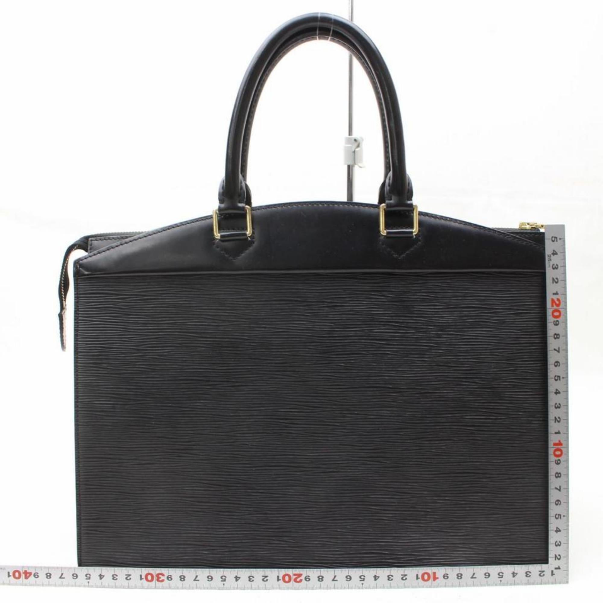 Louis Vuitton Riviera Vanity Case 868557 Black Leather Satchel For Sale 2