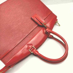 Louis Vuitton Riviera Vanity Tote 860109 Red Epi Leather Satchel