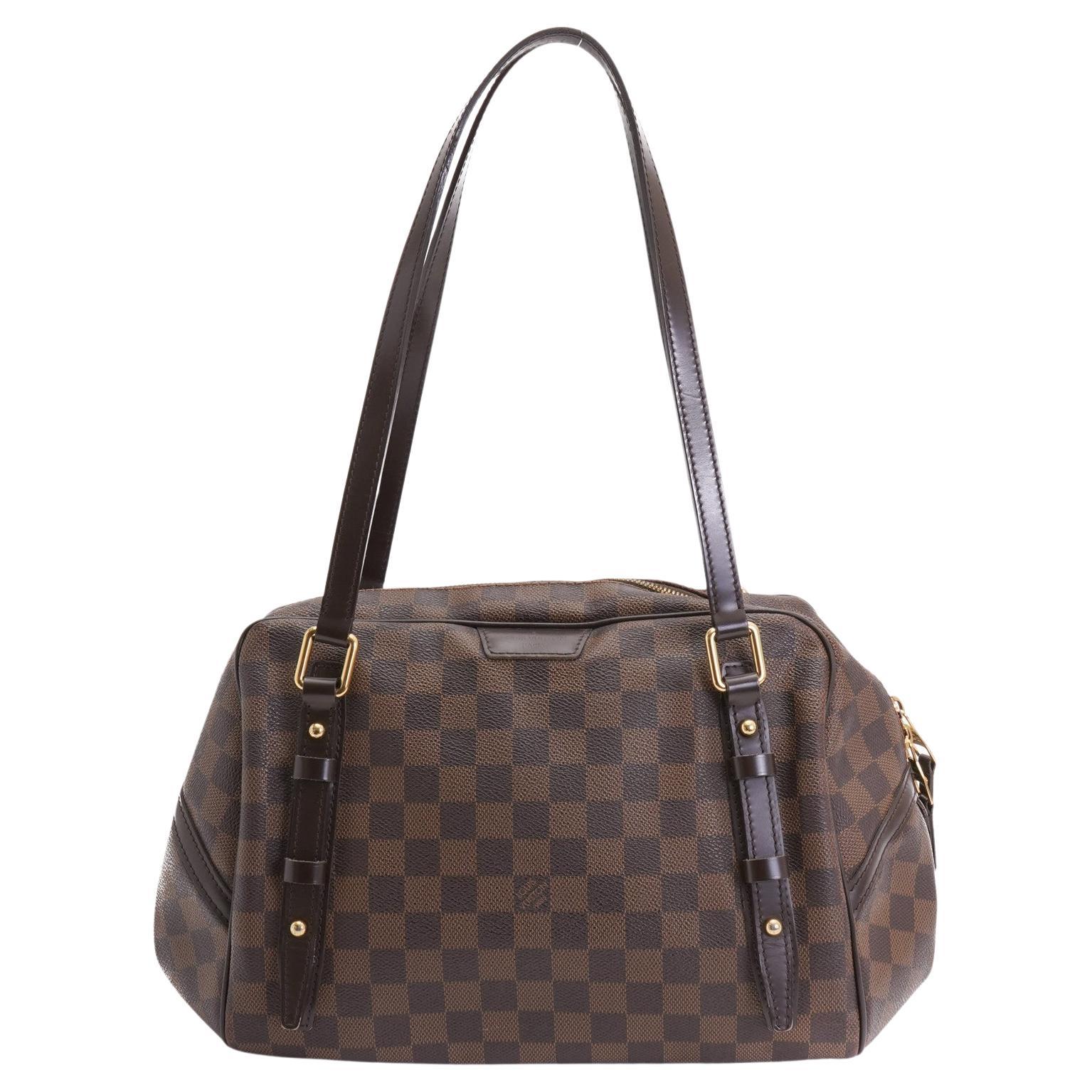 Louis Vuitton Rivington PM Damier Ebene Shoulder Bag Brown