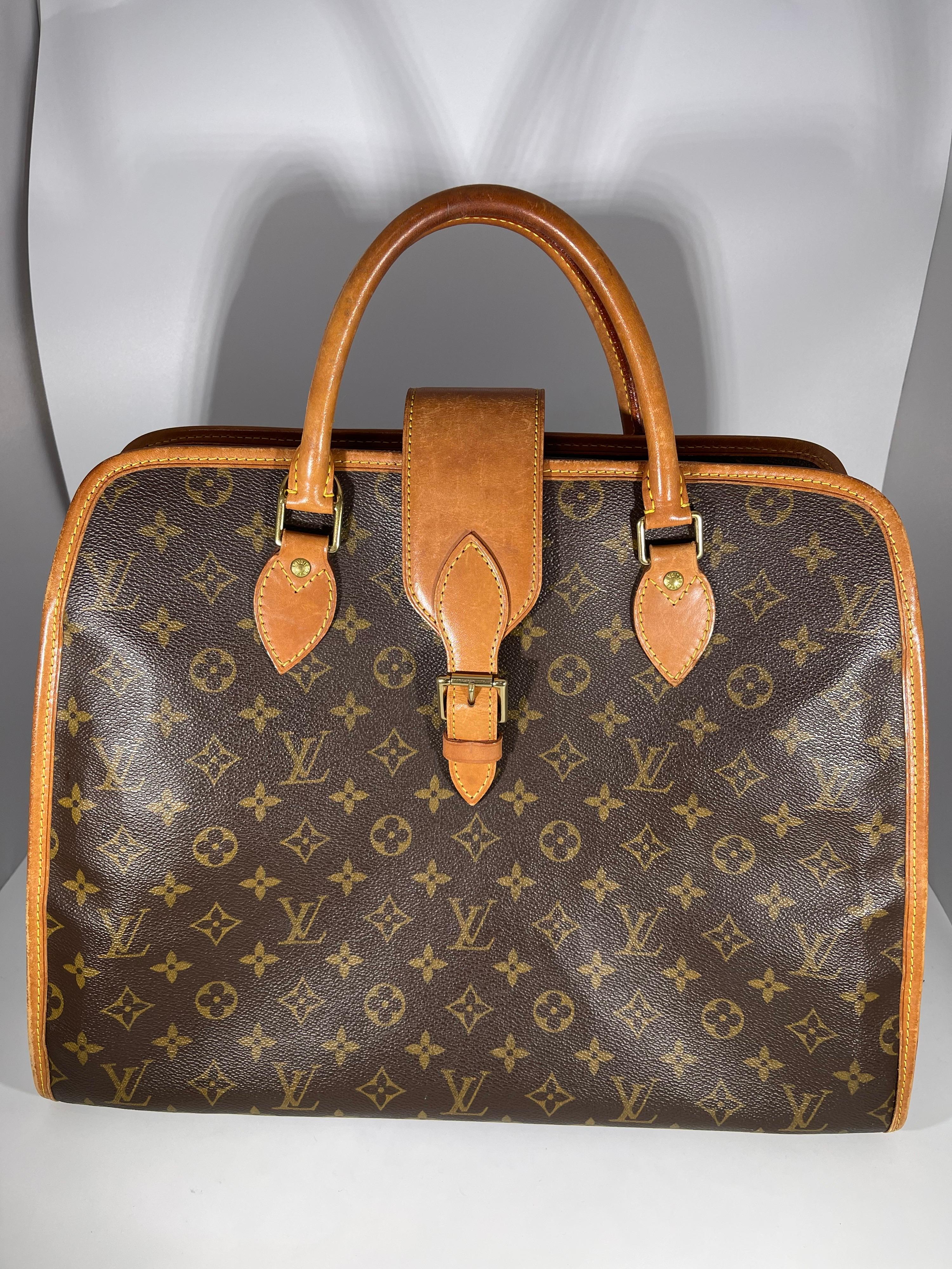 LOUIS VUITTON   Rivoli Brown Vintage Monogram Business Bag/Briefcase Unisex In Good Condition In New York, NY