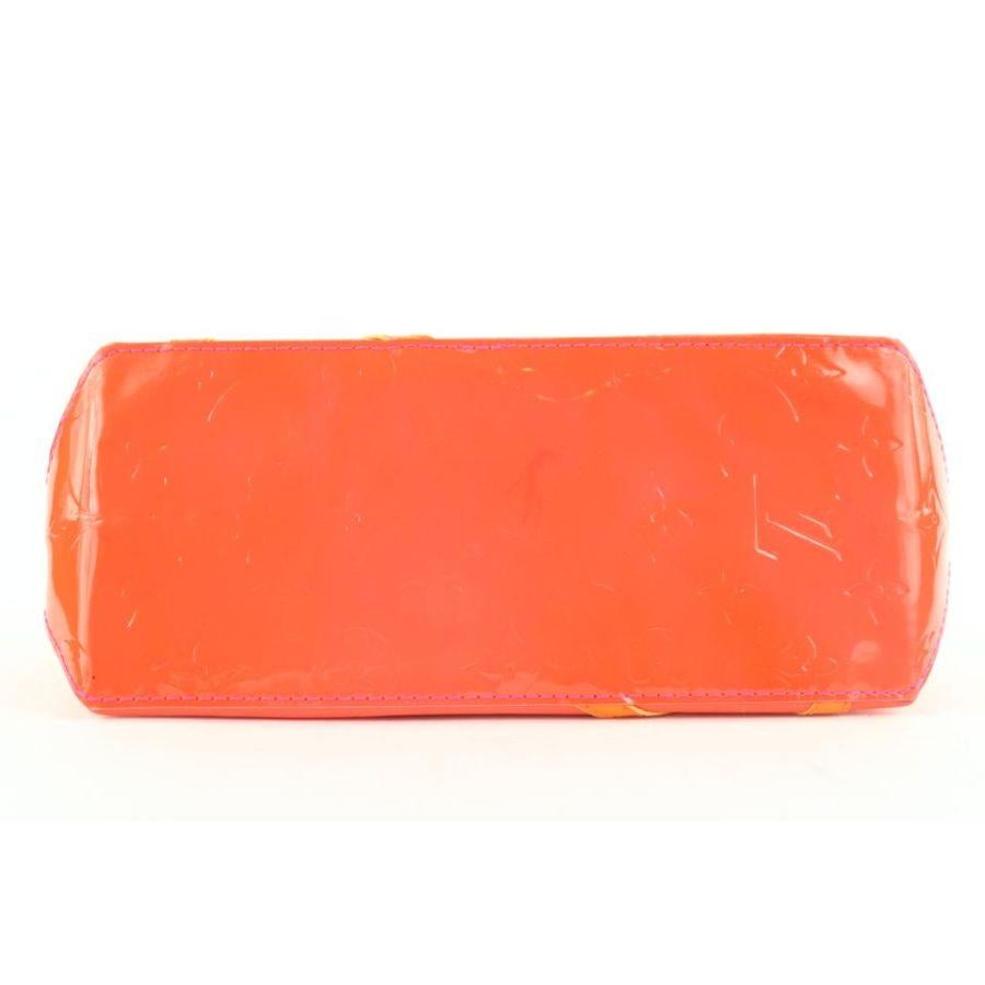 Louis Vuitton Rob Wilson Orange Monogram Vernis Fluo Neon Reade PM Tote Bag For Sale 1