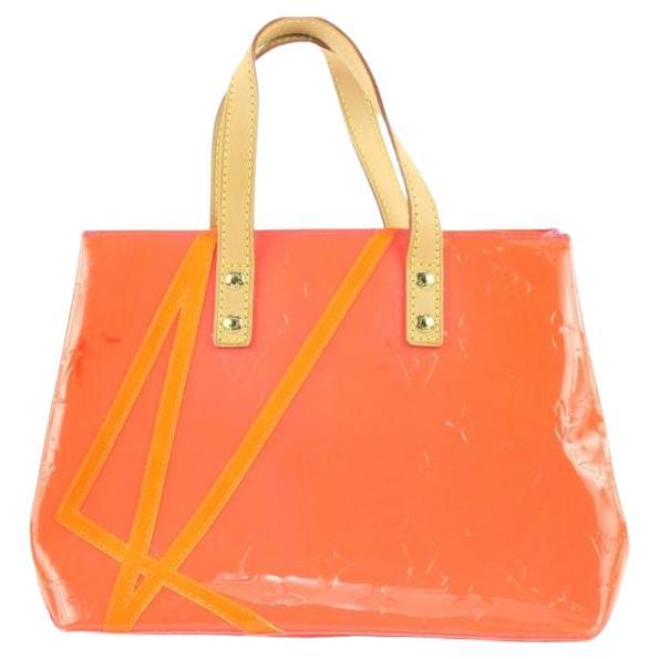 Sac fourre-tout Louis Vuitton Rob Wilson Orange Monogram Vernis Fluo Neon Reade PM