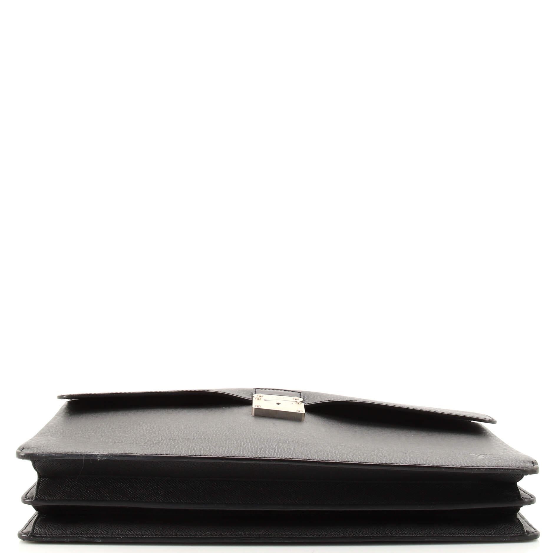 Women's or Men's Louis Vuitton Robusto 3 Briefcase Taiga Leather
